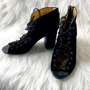 Chinese Laundry Lace-Up Open Toe Heels - Size 9.5